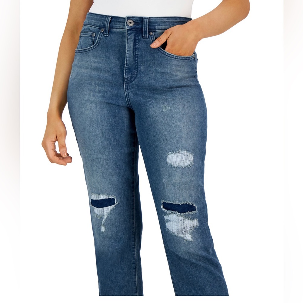 style&co Women's High-Rise Cropped Mom Jeans size 12